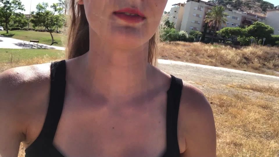 Ivy RosesCum Barefoot  In Public Park Naked