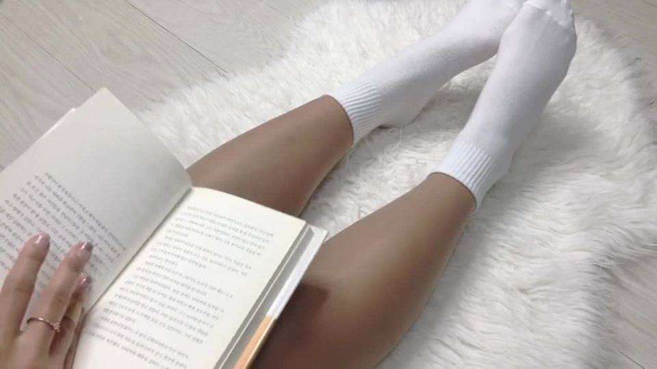 online clip 12 White sock over tan nylon and band | feet | femdom porn hardcore rimming