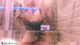 Redfox xxx - cute teen fingering wet pussy in the shower female orgasm