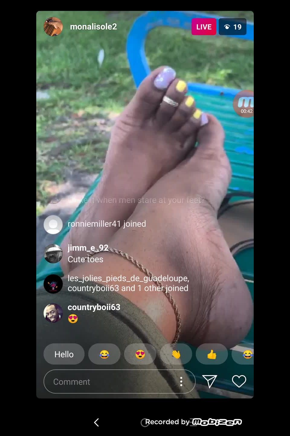 Beautiful ebony foot tease Black