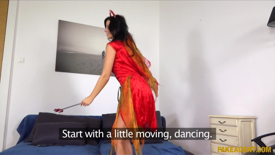 Vicky Love Model Dresses up as Horny Devil for Halloween Casting