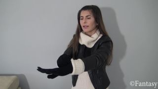 online adult clip 48 lesbian smoking fetish Addiction – Cock Tease with Black Winter Gloves, addiction on femdom porn