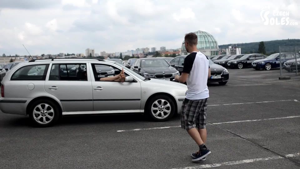 Czech SolesFoot Voyeur At Parking Lot (Big Feet, Eliška Feet, Foot Worship, Foot Tease, Czech Soles, Sexy Toes) - 1080p