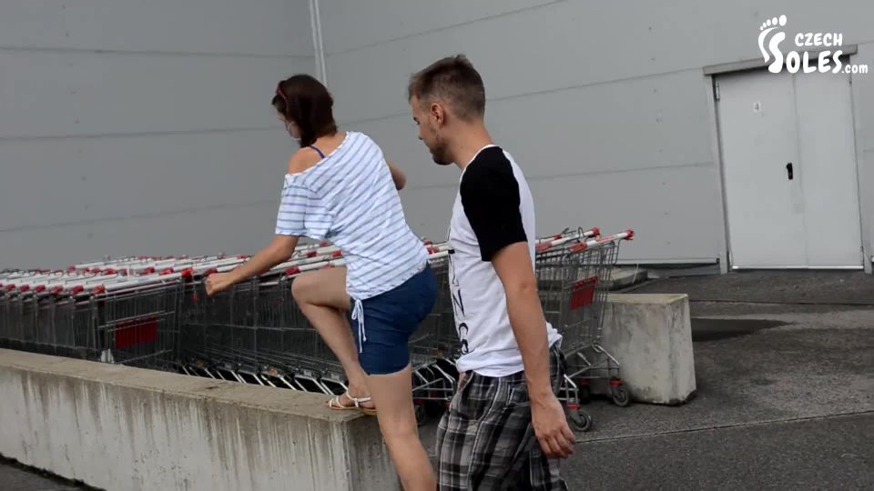 Czech SolesFoot Voyeur At Parking Lot (Big Feet, Eliška Feet, Foot Worship, Foot Tease, Czech Soles, Sexy Toes) - 1080p