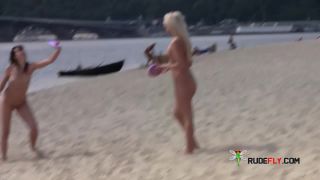 Nudist beach brings the best out of two hot girls