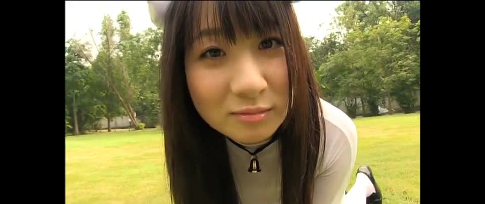 Tempting Japanese model Rui Kiriyama in white leotard Asian!