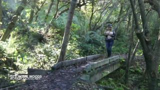 clip 31 Huge tits in a rope harness roams the woods - outdoor - bdsm porn gay fetish xxx