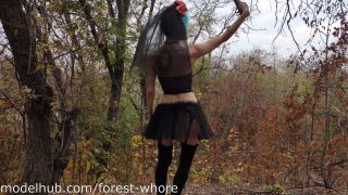 pain torture bdsm femdom porn | Forest Whore - Halloween public party [FullHD 1080P] | homemade