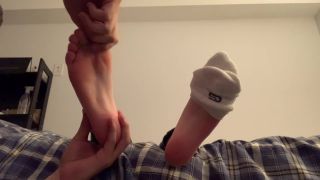 College Girl gives me a Footjob foot 