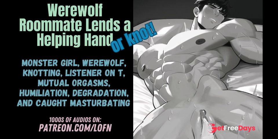 F4TM Werewolf Roommate Lends a Helping Hand or Knot FWB Monster Girl Knotting Msub