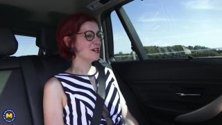 Mature.nl Mature.eu - Naughty mom Flora Milano is hitchhiking for cock and she gets two! - Threesome