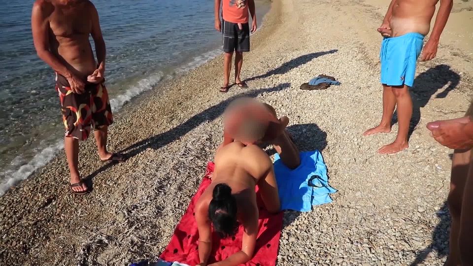 Public gangbang Party on the beach gangbang Alexandra Wett