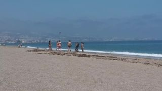 Dream4AngelPanties Off and risky Flash at one Public Beach # Up dress Butt Plug only