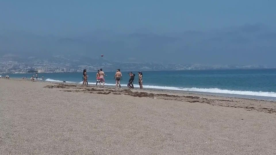 Dream4AngelPanties Off and risky Flash at one Public Beach # Up dress Butt Plug only