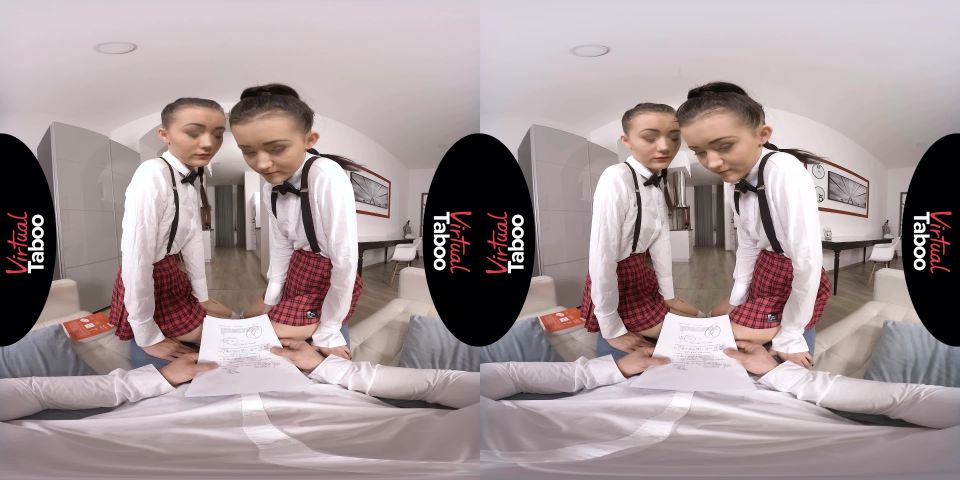 Zee Twins - Good Twins Go To Heaven, Bad Twins Go To Daddy [VirtualTaboo / UltraHD 2K / 1920p / VR] on virtual reality teaching son blowjob porn