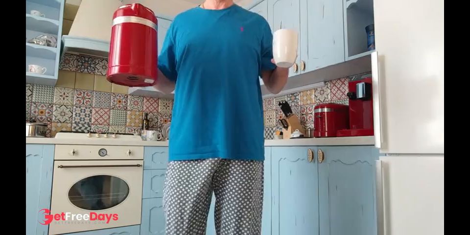 Masturbating during breakfast