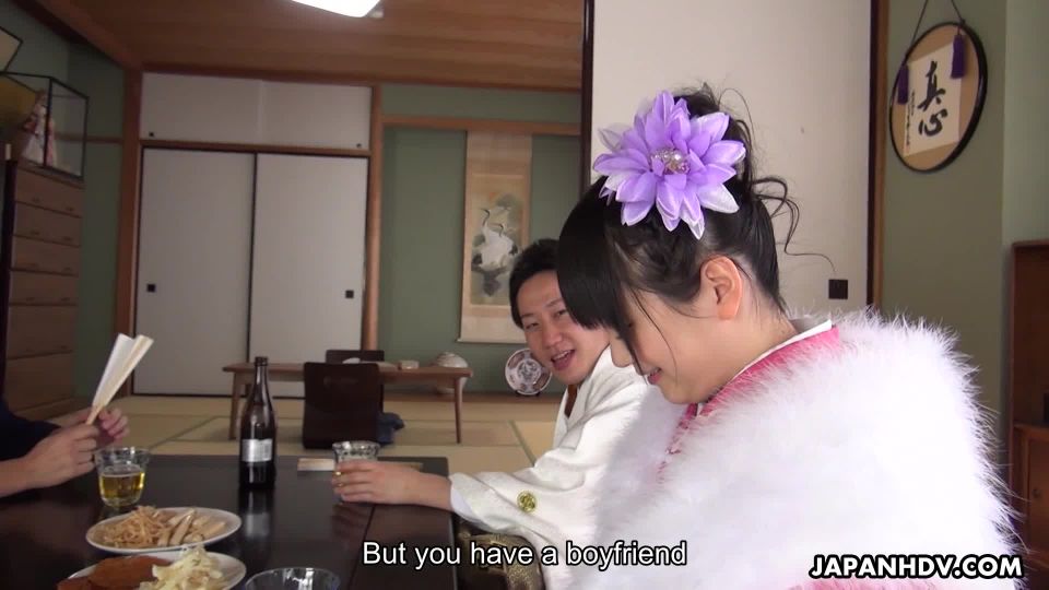 Kimono lady Tsuna Kimura is fucked by three men