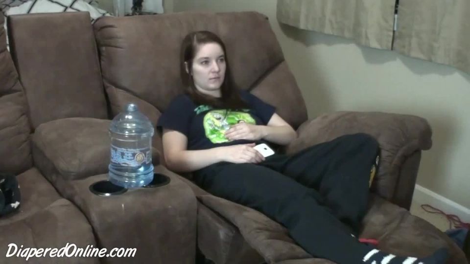 Diaperedonline2Taylor P Taylor Yawns Dozes on Couch