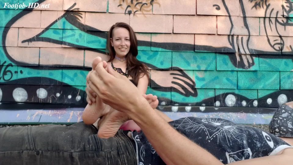  feet porn | Foot Fetish Footjob Handjob Outdoor - Myviolethart | handjob