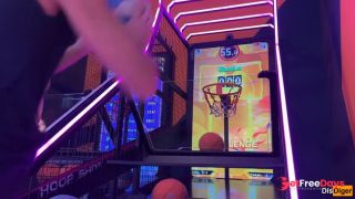 If you hit the ball in the hoop 10 times - Ill let you cum inside me - Creampie