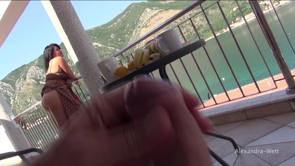 Alexandra Wett - Public! Ass fucked on the hotel terrace. Many Vids Watch XXX Online Full HD - Cumshot