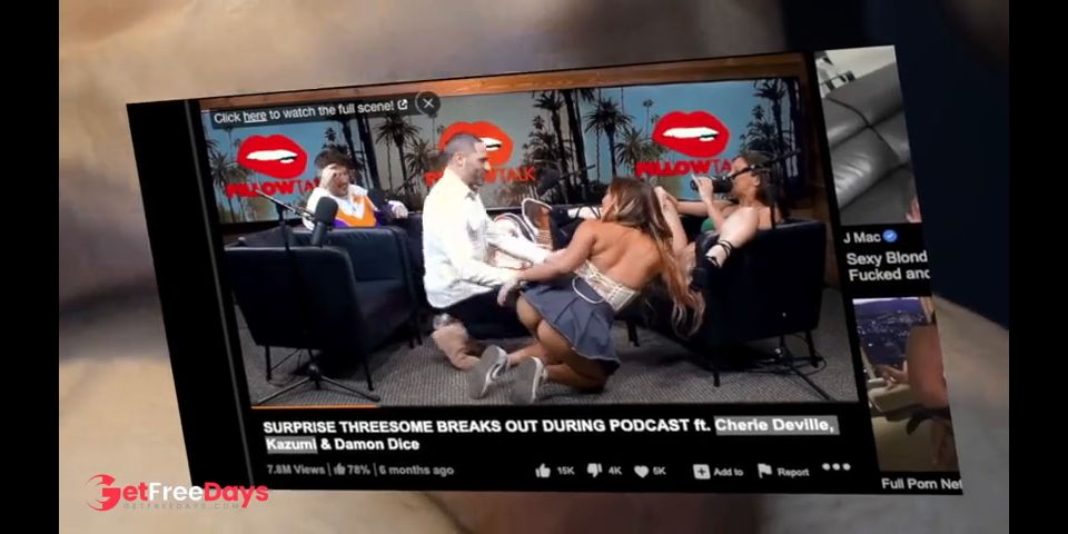 Masturbating to PODCAST ft. Cherie Deville, Kazumi threesome by Hardick47 - HD 1080p