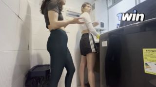 ScarlettandChanel,travelwithsandc - I hide in the laundry room and my best friend comes to fuck me