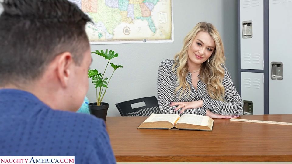 My First Sex Teacher - Natalia Starr - Professor Has Her Pussy Stretched Out In The Classroom By A Horny