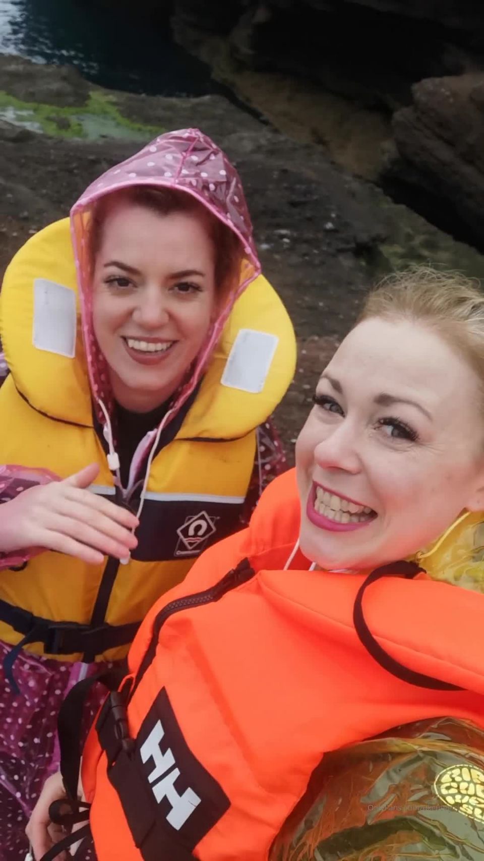 UKCuteGirl () Ukcutegirl - zoe and i looking like sweeties in life jackets and pvc rainwear 18-03-2020