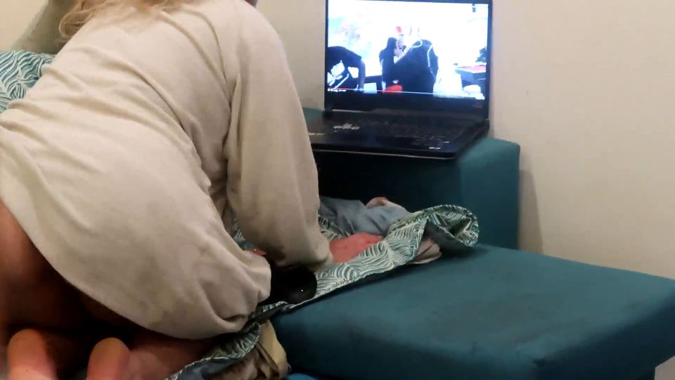 Spying horny girlfriend masturbating with dildo while watching BBC porn - Masturbation