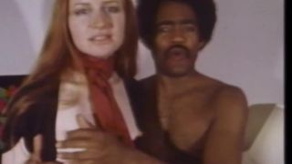 Classic Interracial Scene With A Pale White Redhead And Two Black Dicks