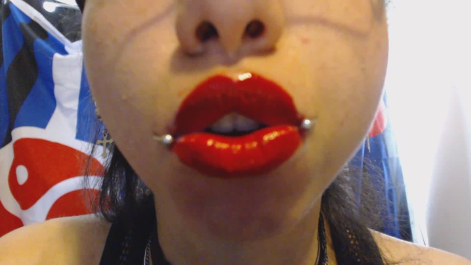 online xxx clip 15 arab femdom femdom porn | Miss Alice the Goth – Red Lipstick Smearing Mess All Over Face | goth