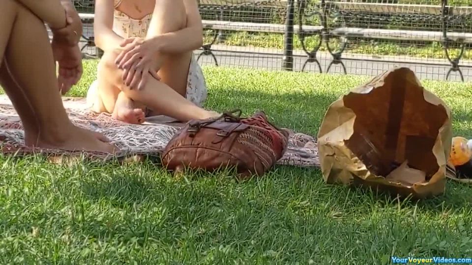 Public park frontal upskirt