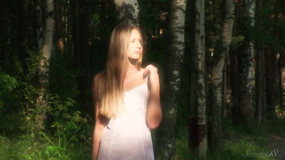 Blonde Ksenya B Takes A Naked Walk In The Forest  Full Video