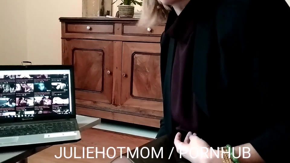 xxx clip 21 Julie Holly - Caught jerking off, he fucks his stepmom in front of a porn. JULIEHOTMOM  on milf porn femdom panties