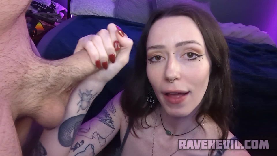Raven Evil - Cuck Humiliation BJ - Censored Surprise.