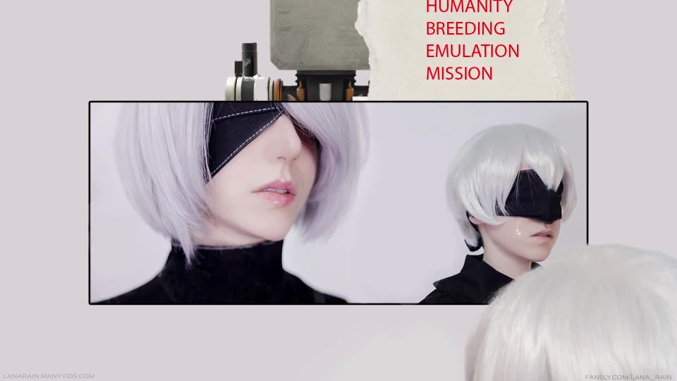 xxx video 44 Lana Rain - Live Action Hentai Comic: 2B 9S NieR Automata, fetish handjob on hentai videos 