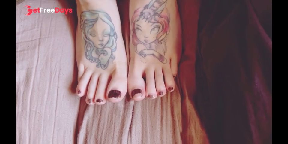 Foot worship tease