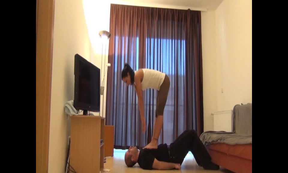xxx video 18 ERIS DARK - 'Gymnastics' - Using The Slave As A Training Mat - femdom - feet porn pantyhose foot fetish