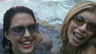 american anal threesome | Chloe's Pool Party | group sex