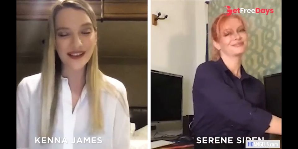 [GetFreeDays.com] Secret Office Lesbian Relationship Continues On Webcam - Kenna James, Serene Siren Porn Film November 2022