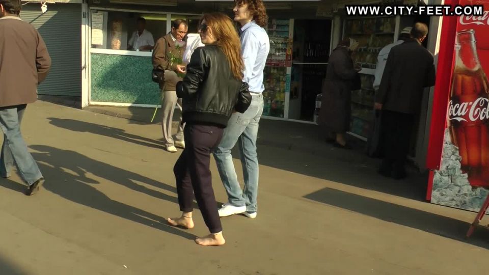 Bare_Feet_In_The_City_Video_-_Sveta_D_2012-04-21 | feet | feet porn newspaper fetish