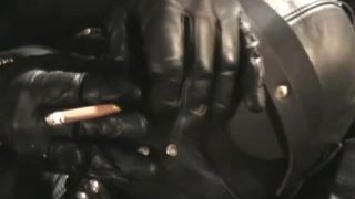 Leather Session Video 419 - Leather Mistress Linda and Leather slave