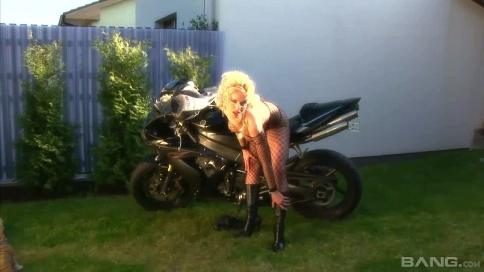 Gorgeous Blonde Caylian Curtis Masturbates On Her Motorcycle In Lingerie