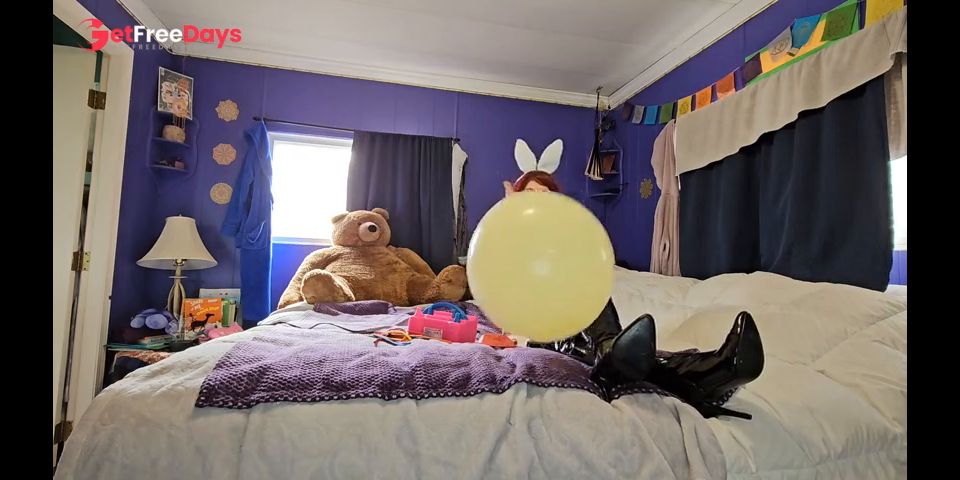 [GetFreeDays.com] Nerdy BUNNY Loves Balloons Porn Video December 2022