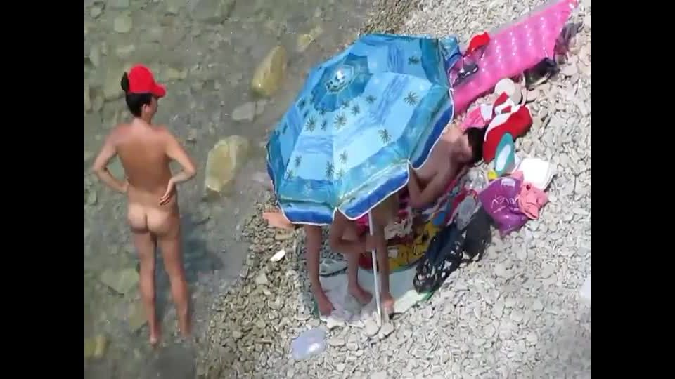 free adult video 29  Spying a nudist family on the beach, hidden camera on webcam