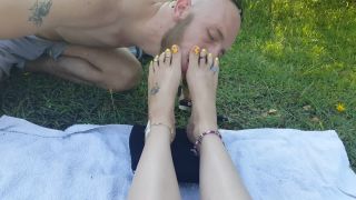 Goddess gets her feet worshipped BDSM!