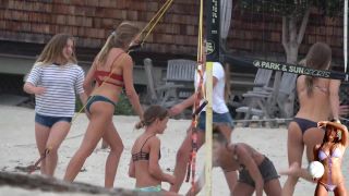 Voyeur beach bikini — TEEN BIKINI VOLLEYBALL DUO - voyeur - voyeur 