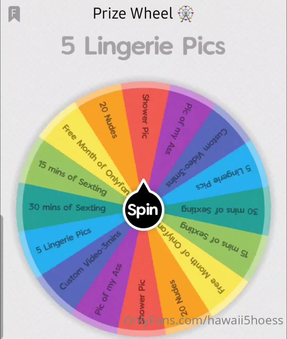 hawaii5hoess Take a Spin on my Wheel a Spin Every Spin is a GUARANTEED Win I will take th - 04-12-2021 - Onlyfans