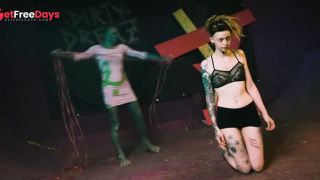 [GetFreeDays.com] Skinny Goth Girl get shibari suspension - Bondage bdsm private sesion Sex Stream June 2023